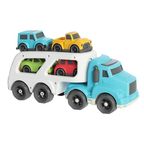 Aurora® Toys Vielseitiges Wheatley™ Auto Hauler Spielzeug - fantasievolles Spielen - Unplugged Play - Blau 14 Zoll von Aurora