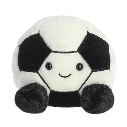 Aurora, 33869, Palm Pals Striker Football 5In, Soft Toy, Black & White von Aurora