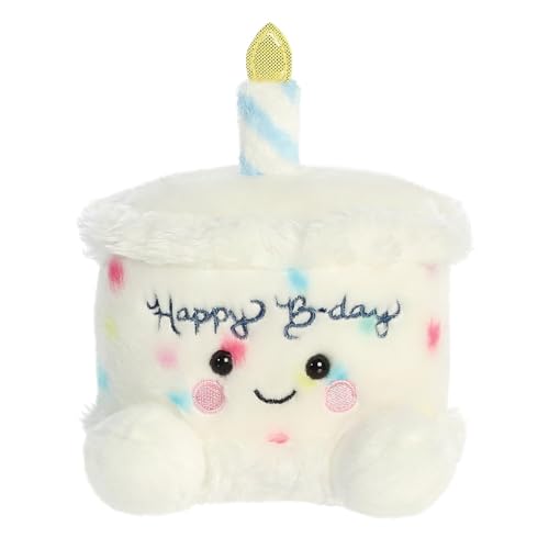 Aurora, 33902, Palm Pals Happy Birthday Cake 5In, Soft Toy, White von Aurora