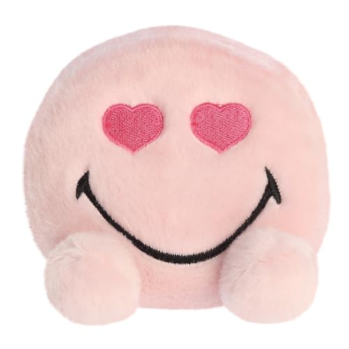 Aurora, 44303, Smiley Official Merchandise, Heart Eyes Smiley, 5In, Soft Toy, Pink von Aurora