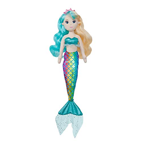 Aurora, 61074, Sea Sparkles Evie, 46cm, Plüschtier, blau von Aurora