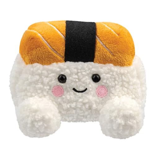 Aurora, 61595, Palm Pals Suhiro Salmon Sushi 5In, Soft Toy, White & Orange von Aurora