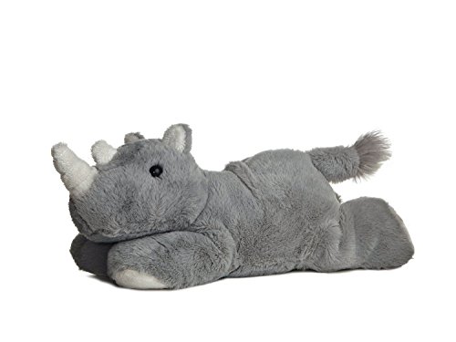 Aurora 31267 31267-Mini Flopsie-Nashorn Rhino 20.5 cm, grau von Aurora