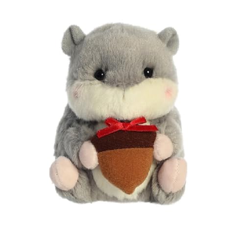 Aurora 5" Plush Christmas Rolly Pet Squirrel with Acorn von Aurora