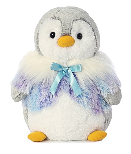 Aurora 73945 - Pompom Penguin Panache Plüschtier, 23 cm, violett von Aurora