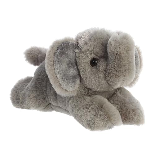 Aurora Adorable Mini Flopsie Elephant Calf Stuffed Animal - Playful Ease - Timeless Companions - Grey 8 Inches von Aurora