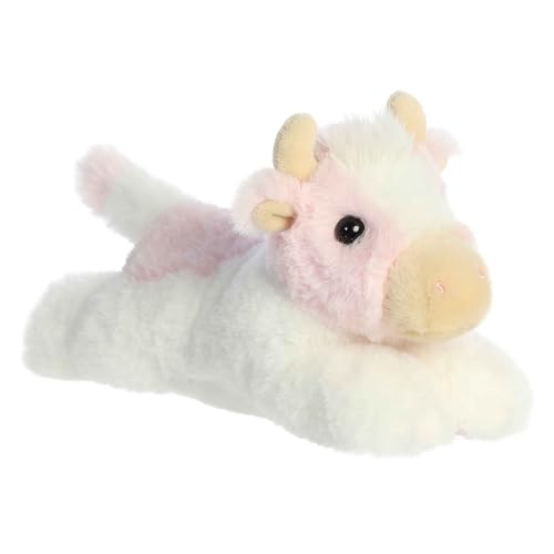 Aurora Adorable Mini Flopsie Sadie Strawberry Cow Stofftier - Verspielte Leichtigkeit - Zeitlose Begleiter - Pink 8 Zoll von Aurora