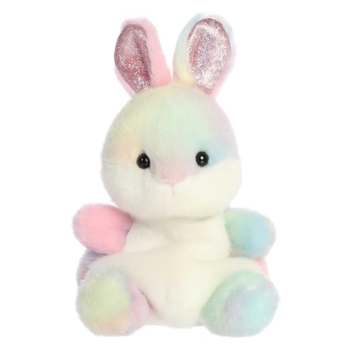 Aurora Adorable Palm Pals Opal Rainbow Bunny Stuffed Animal - Pocket-Sized Play - Collectable Fun - 5 Inches von Aurora