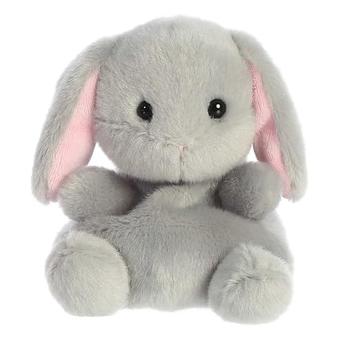 Aurora Adorable Palm Pals Pebbles Bunny Stofftier im Taschenformat Sammelspa Grau, 12,7 cm von Aurora