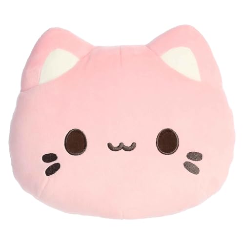 Aurora Enchanting Tasty Peach Meowchi Face Pl schtier helles und farbenfrohes Design Schaust ck Pl sch Erdbeere, 25,4 cm von Aurora