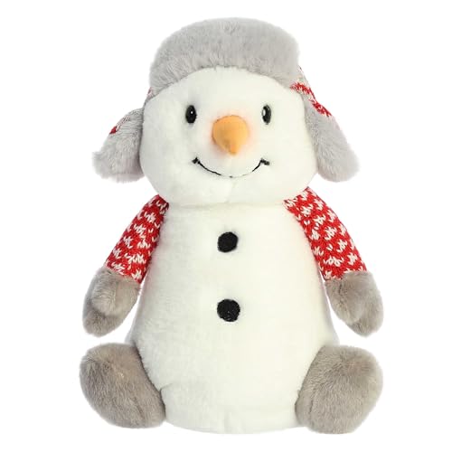 Aurora Festive Holiday Aspen Snowman with Hat Stuffed Animal - Seasonal Cheer - Heartwarming Gifts - White 10 Inches von Aurora