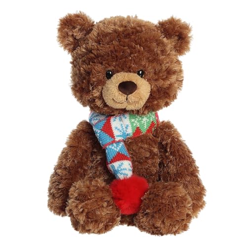 Aurora Festive Holiday Bundled Bear Sven Stuffed Animal - Seasonal Cheer - Heartwarming Gifts - Brown 14 Inches von Aurora