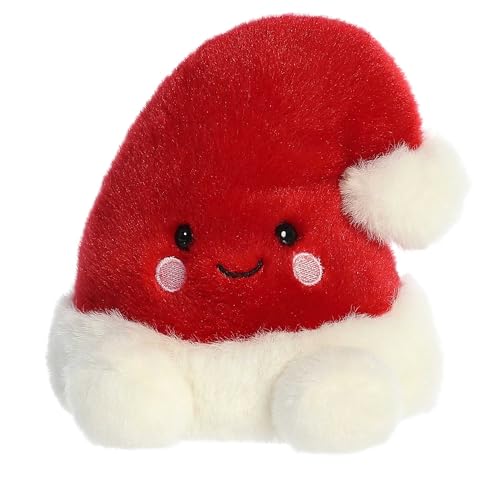 Aurora Festive Palm Pals Topper Santa Hat Stofftier im Taschenformat zum Spielen Sammelspa Rot, 12,7 cm von Aurora