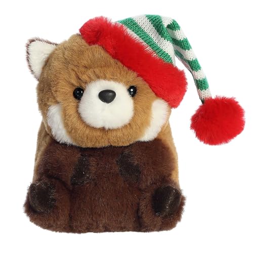 Aurora Festive Rolly Pet Romi Red Panda Stuffed Animal - Adorable Companions - On-The-Go Fun - 5 Inches von Aurora