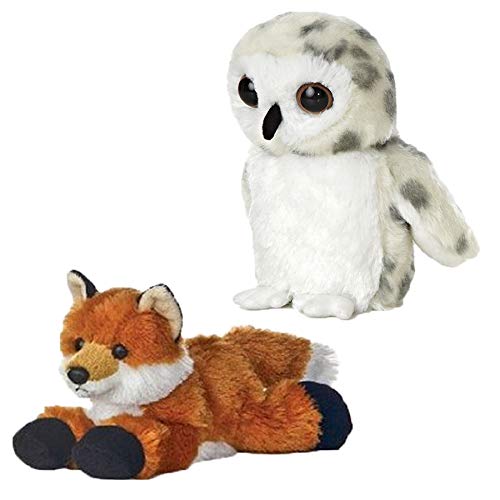 Aurora Flopsie Mini Bundle, Snowy Owl and Foxie The Fox -Set of Two - 8" (Owl/Foxie) von Aurora