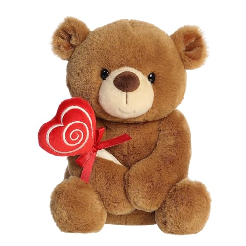 Aurora Heartwarming Valentine Sweet Tooth Teddies Stuffed Animal - Decorative Companion - Romantic Plush - Brown 11 Inches von Aurora