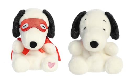 Aurora Peanuts 2 Piece Palm Pals Bundle, Snoopy and Kissing Bandit 5 Inch von Aurora