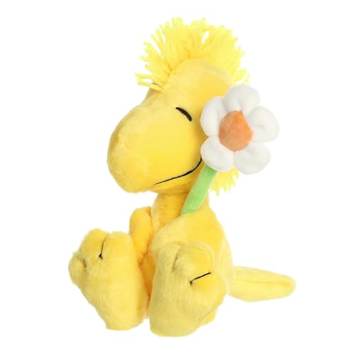 Aurora Timeless Peanuts Woodstock Stuffed Animal - Classic Characters - Lasting Memories - with Flower 6 Inches von Aurora