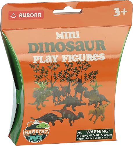 Aurora Toys Timeless Habitat Mini-Dino-Spielfiguren, Spielzeug fantasievolles Spielen Unplugged Play Mehrfarbig 15,2 cm von Aurora