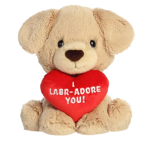 Aurora Witty JUST Sayin' I Labr-Adore You Stuffed Animal - Expressive Characters - Quirky Gift Ideas - Brown 9 Inches von Aurora