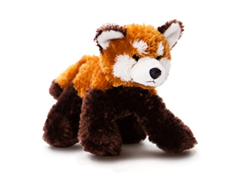 Aurora World 31386 - Mini Flopsie - Panda, 20.5 cm, rot von Aurora