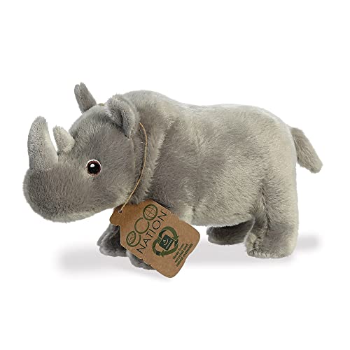 Aurora World Aurora, 35023, Nation Nashorn, 24cm, Eco-Friendly Plüschtier, Grau von Aurora