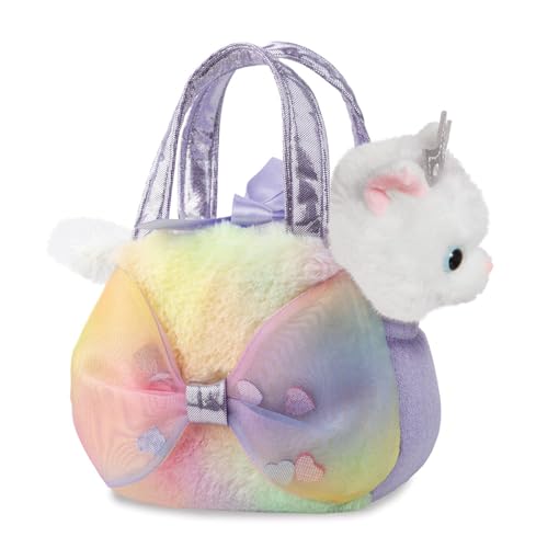 Aurora, 61539, Fancy Pal Big Bow Princess Kitty, Soft Toy, White and Purple Aurora, 61539, Fancy Pal Big Bow Princess Kitty, Soft Toy, White and Purple von Aurora