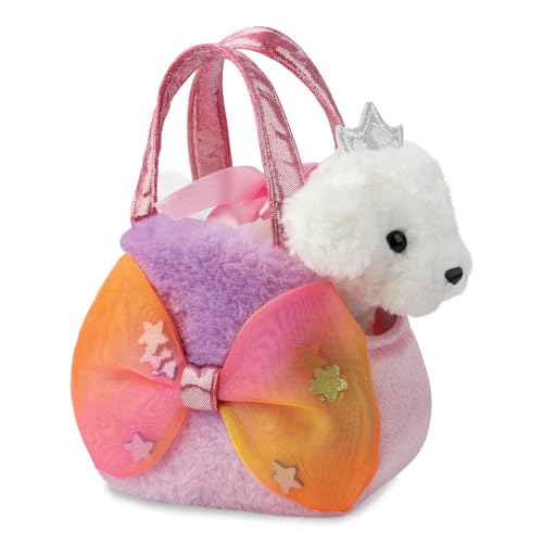 Aurora, 61540, Fancy Pal Big Bow Princess Puppy, Soft Toy, White and Pink von Aurora