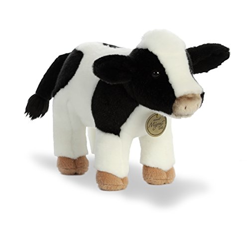 Aurora World Miyoni Holstein Calf Cow Plush Toy, Black/White von Aurora