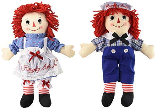 Bundle of 2 Aurora Dolls - Large 16'' Classic Raggedy Ann and Raggedy Andy by Aurora World Inc. von Aurora