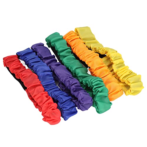 AuroraPeak 3 Legged Race Bands Kids 3 Legged Race Bands Colored Nylon Elastic Training Expansion Props for 2 People, Children's Leggings von AuroraPeak