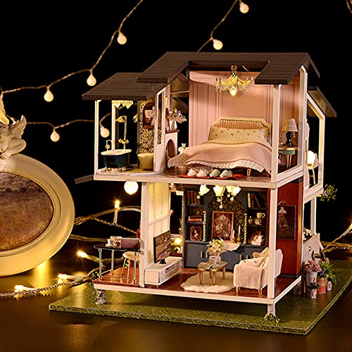 AuroraPeak 3D Holzhäuser DIY Puppenhaus Miniatur Holz Garten Gebäude 3D Möbel Geschenk von AuroraPeak