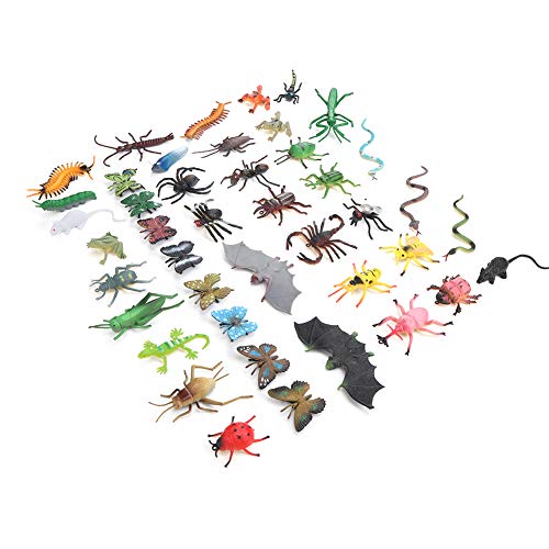 AuroraPeak Dinosaurier Modell Dinosaurier Insekten Modell Set, 43pcs Bildung Modell Hochsimulation, Kinder Dinosaurier und Insekten Figuren von AuroraPeak