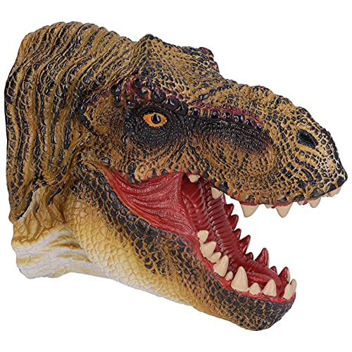 AuroraPeak Dinosaurierpuppe aus Gummi, Dinosaurier-Handpuppe, tragbar, ungiftig, Tyrannosaurus-Puppe für Kinder, tragbares Handwerk, handbemalte Jurassic-Dinosaurier-Actionfigur von AuroraPeak