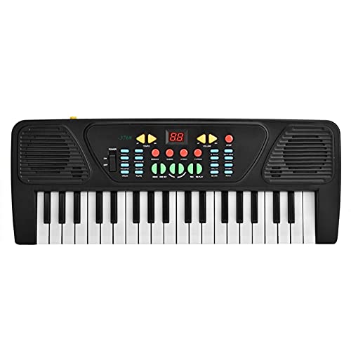 37-Tasten-E-Piano-Tastatur, Digitales Musikinstrument-Spielzeug mit Mikrofon für ; Verbessert Vorstellungskraft, Hand-Auge- und Motorkoordination von Ausla