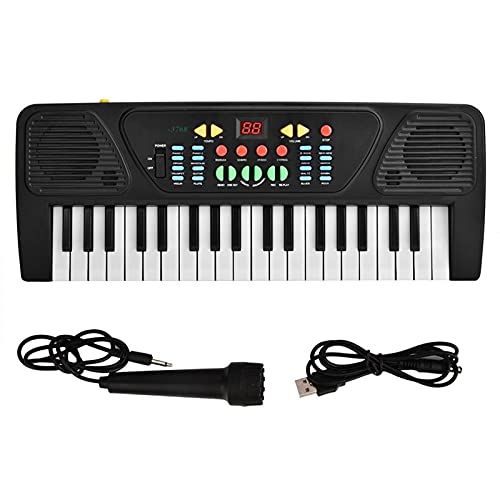 37-Tasten-USB-E-Piano-Tastatur, Digitales Kinderinstrumentenspielzeug mit Mikrofon, für 3–12 Jahre von Ausla