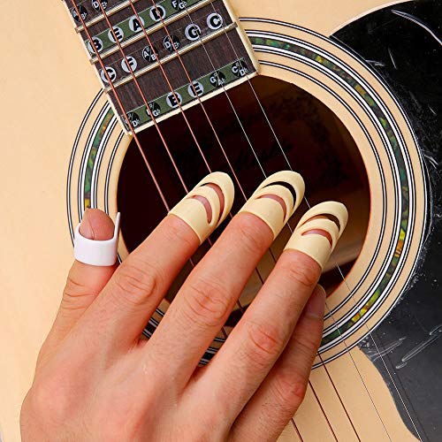 6 Stück Gitarren-Fingerpicks, Klare Klangqualität und Starke Kontrolle, Einfach zu Bedienen, Erhältlich in 2 Ausführungen, für Stahlsaitengitarren, mit Klassischen Gitarren (L von Ausla