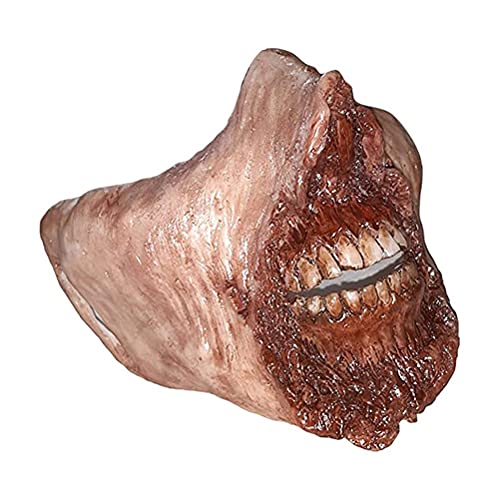 Ausla Horror Half Face Burns Mundmaske, Horror Burns und Rotten Mouth Maske Scary Bloody Zombie Cover Cosplay Kostüm (16 * 12 * 14cm) von Ausla