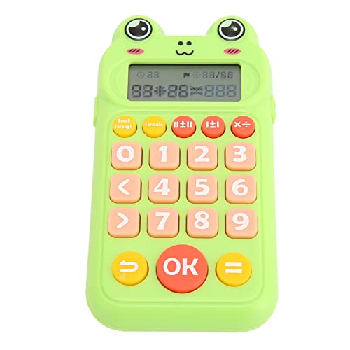 Ausla Kinderrechner mit LCD-Bildschirm und Klaren Sprachansagen, Tragbares Mathe-Spiel Zum Lernen, Ideal für zu Ostern, Halloween-Partys, Geburtstage (Green) von Ausla