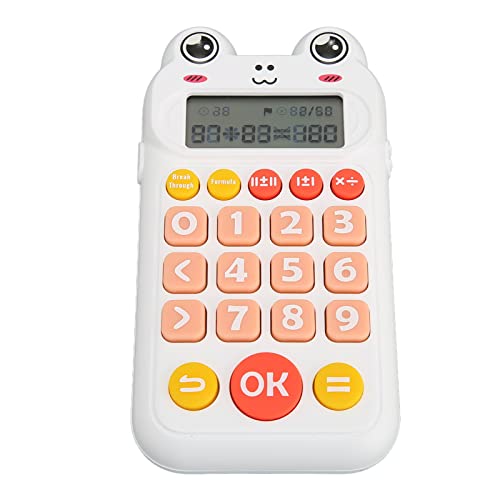 Ausla Kinderrechner mit LCD-Bildschirm und Klaren Sprachansagen, Tragbares Mathe-Spiel Zum Lernen, Ideal für zu Ostern, Halloween-Partys, Geburtstage (White) von Ausla