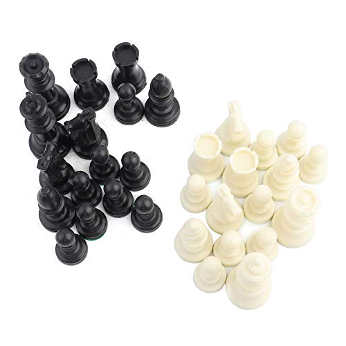 Kunststoff-Schachfiguren-Set, Schachspiel, Kunststoff-Schachfiguren-Set, Brettspiele (Große Kingsize-Höhe: 77 mm) von Ausla