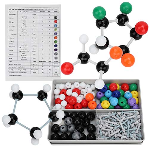 Ausla Molecular Chemistry Model Kit, 240 Stück Chemiebaukasten Molekülbaukasten, Organische Chemie Molekülmodell für anorganische von Ausla