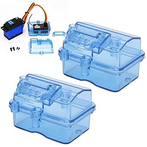 RC Receiver Box, 2 Sets Radio Receiver Protector, wasserdichte Empfangsbox, Transparent für RC Auto Boot von Ausla