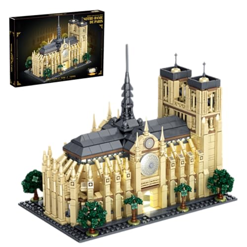 Auspcers Games Notre Dame Kathedrale Baustein Set, Weltberühmte Wahrzeichen Sammlungsset, Notre Dame de Paris Klemmbausteine MOC Modell, Gift for Adults and Children, 1757 Stück von Auspcers