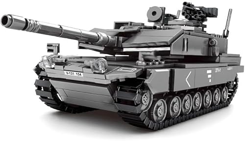 Auspcers Technik Panzer Modell Bausteine, 898 Teile Technik Leopard 2A7 Tank Bausteine Modell, Bausatz, Militärtank, kompatibel mit den großen Marken von Auspcers