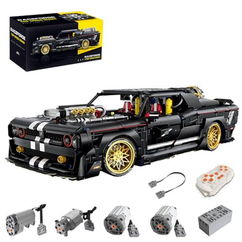 Technik Sportwagen Auto Bausatz, 3751 Teile Groß Ferngesteuert Auto 1: 8 Sportwagen, Technologie Klemmbausteine Bausatz Toys, Sammelbares Automodellspielzeug für Kinde(Dynamic Version) von Auspcers