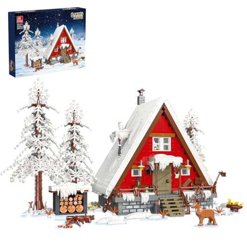 Weihnachten Santa Haus Bausatz mit LED Beleuchtung, 2355PCS Weihnachtsserie Weihnachtshaus-Bausatz, Weihnachtshaus-Spielzeug, Christmas Geschenke Spielzeug für Erwachsene und Kinder von Auspcers