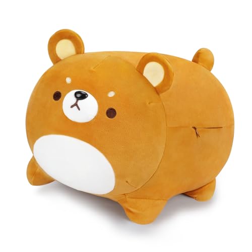 Bär Kuscheltiere Kawaii Plüsch Bär Spielzeug Plüschtier Brauner Bär Umarmungskissen, Weiche Bär Puppe Stofftier Bär Plüsch Kissen Süßes Plüsch Geschenk für Freunde, Weihnachten Neujahr, 40cm von Auspicious beginning