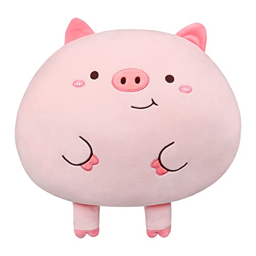 Schwein Plüsch Kissen Schwein Kuscheltier, Weiches Schwein Kuschelkissen Puppe Niedliches Plüschtier Spielzeug Kawaii Kissen, Süße Kuscheltiere für Kinder Erwachsene, Geburtstag Weihnachten Geschenk von Auspicious beginning