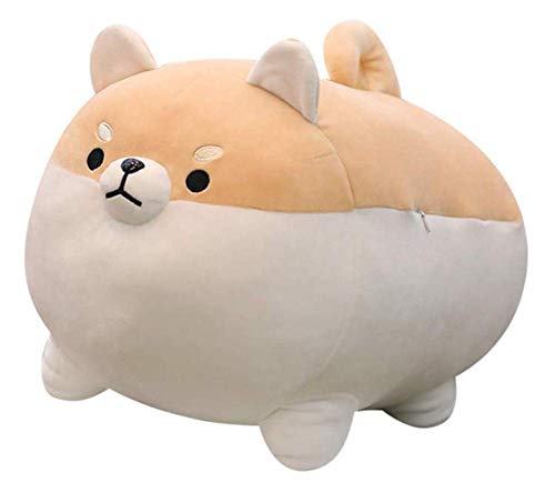 Shiba Inu Plüsch Plüschtier Ausgestopftes Tier Plüschkissen Kissenpuppe Kawaii Corgi Plüschtier Shiba Inu Plüschkissenspielzeug Kuschelkissen Molliger Jahresgeschenk für Kinder Familien 19,6 zoll von Auspicious beginning